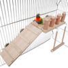 Wooden Bird Swing Climbing Ladder Natural Bird Playing Gyms Exercise Stands  Hamster