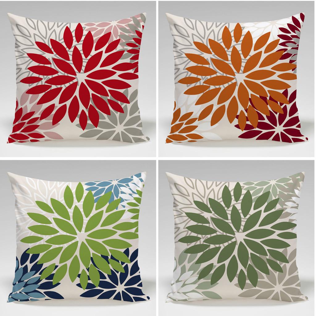 Geometric Color Flower Cushion Cover Polyester Material Home Decor For Couch