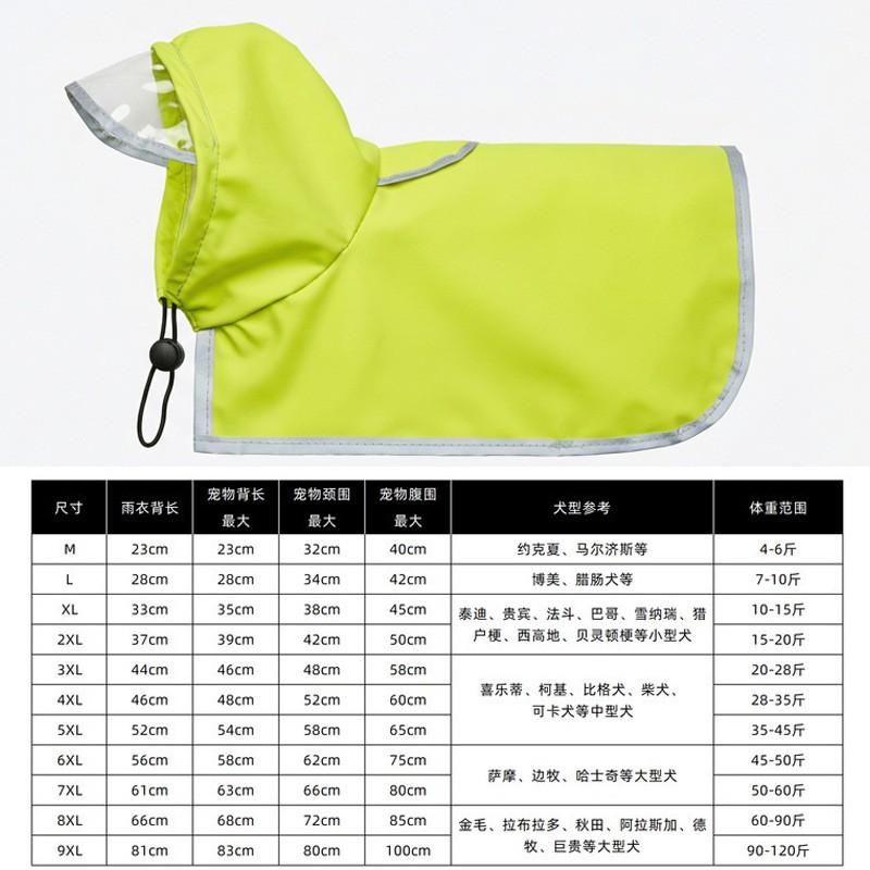Easy-On Easy-Off Waterproof Dog Raincoat With Belly Protection Large Medium Breeds Like Golden Retriever Border Collie