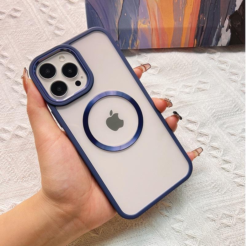 Suitable for Apple 15 Magnetic CD Texture Phone Case 14pro Acrylic Magsafe Hard 13 Protective Case