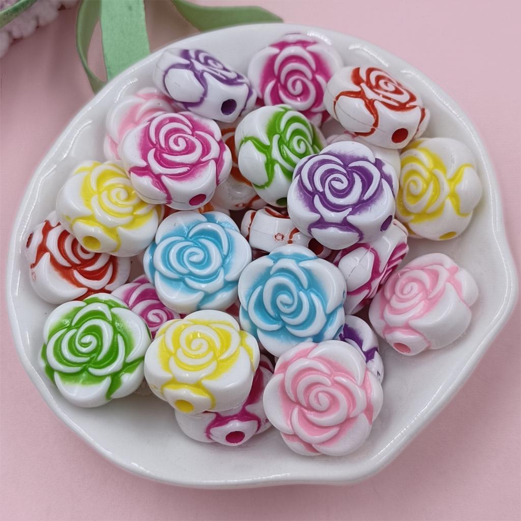 Articole de petrecere acasă Handmade DIY Colier Fulgi de zăpadă Cadouri pentru femei Fete Bijuterii acrilice Brățară 50 Buc Margele libere scoici Floare