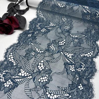 Elastic Chantilly Lace, 23cm Wide Stretchy Eyelash Mesh Lace Fabric for Lingerie, Dress, Garment, Sewing & Crafting