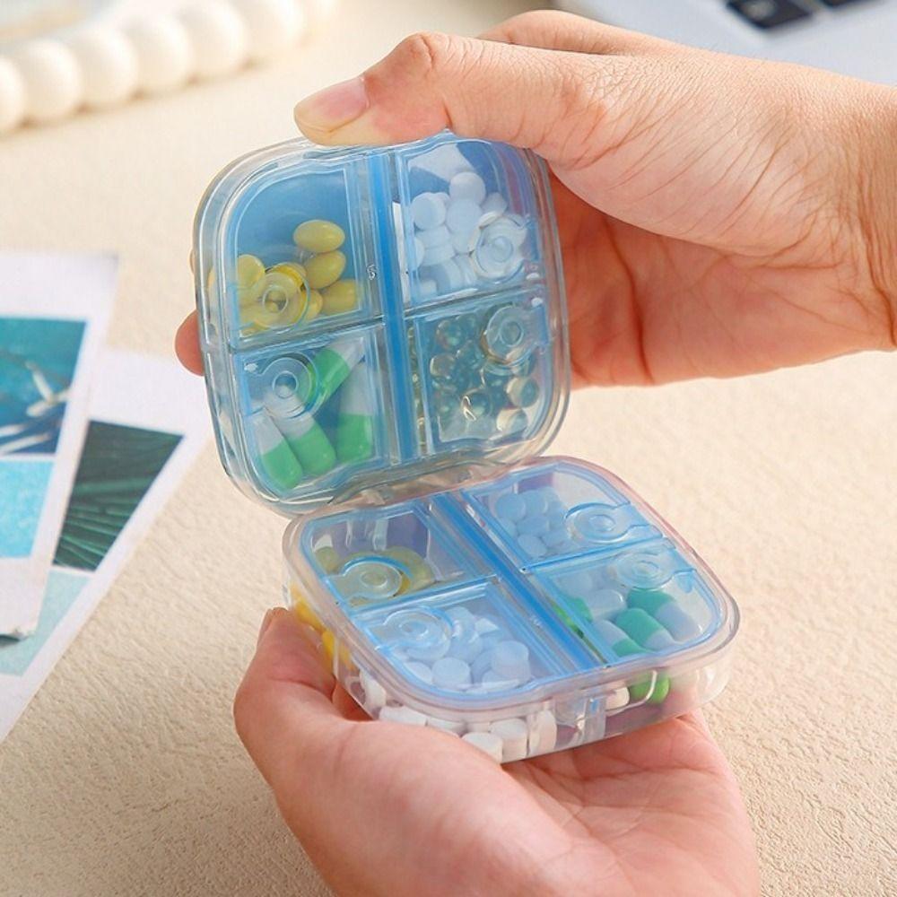 Mini Pillendose Einzelne Fächer Pillenspender Multifunktionale Medikamentenbox für Zuhause