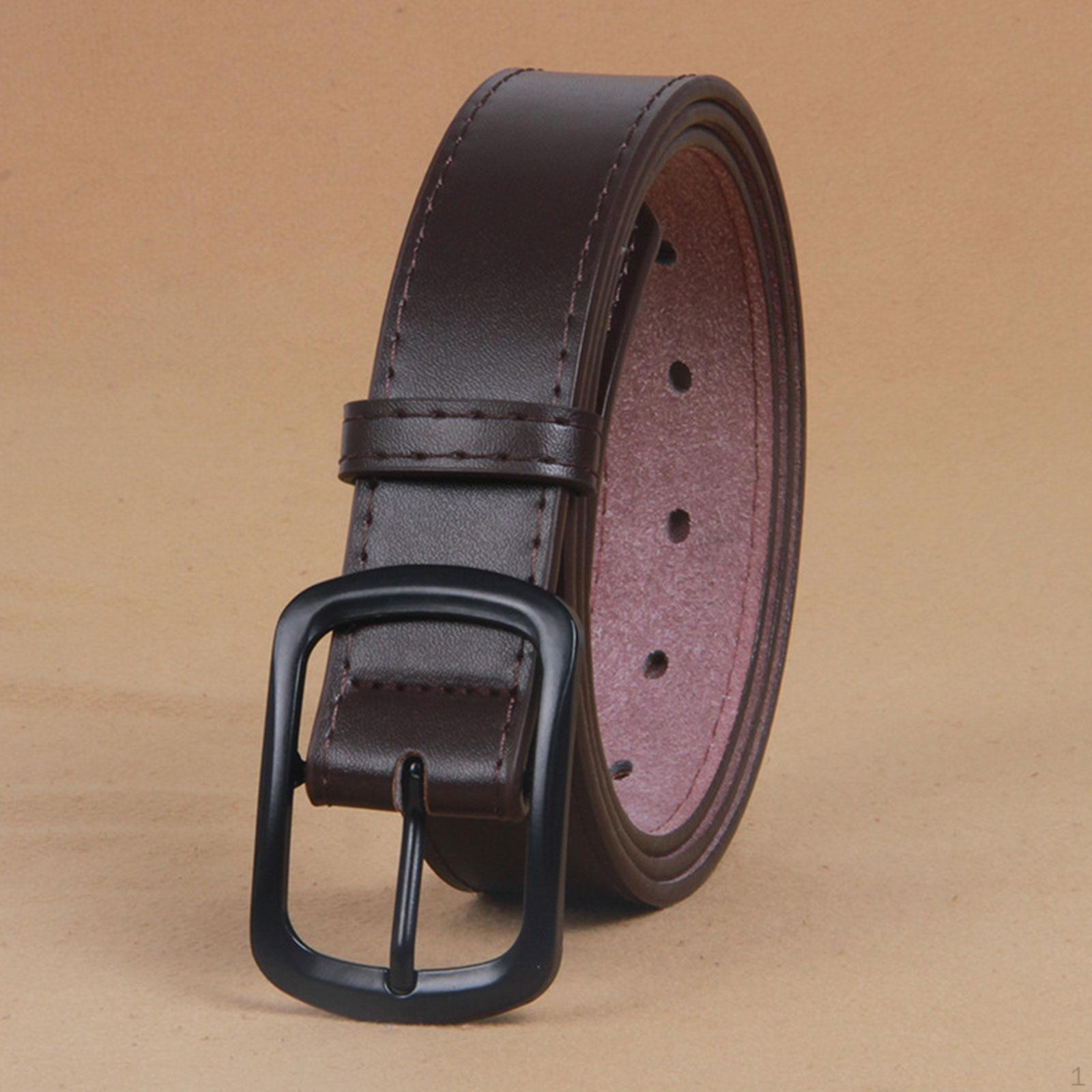 

Мужской ремень на талию, классический пояс с пряжкой из искусственной кожи для свадебных джинсов кофейный