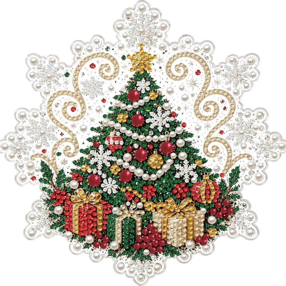 20cm DIY Hangende Hanger Kerstboom Kerst Charme Creatieve Diamanten Kunst Kits Voor Volwassenen