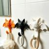 2PCS 3D Printed Cartoon Bat Shaped Wall Hook Self Adhesive Clothes Hook Storage Hooks  Office