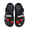 Crocs Crush Clog EVA Classic Crush ZY Zhiyu Cherry Fashion and Versatile Hole Shoes Unisex Black and Red