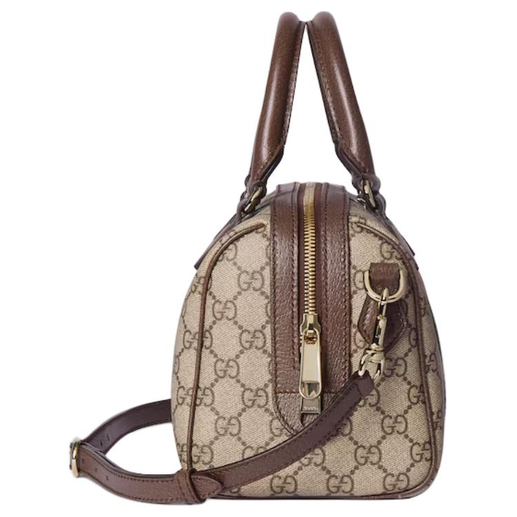 Gucci Ophidia Logo Læder Skulder Tote Taske Mellem Størrelse Damehåndtasker Brun 836825-FAE0J-9867