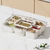 Snack Box Container with Multiple Compartments BPA Free Transparent Lid Design Refrigerator Organizer Food Storage Box
