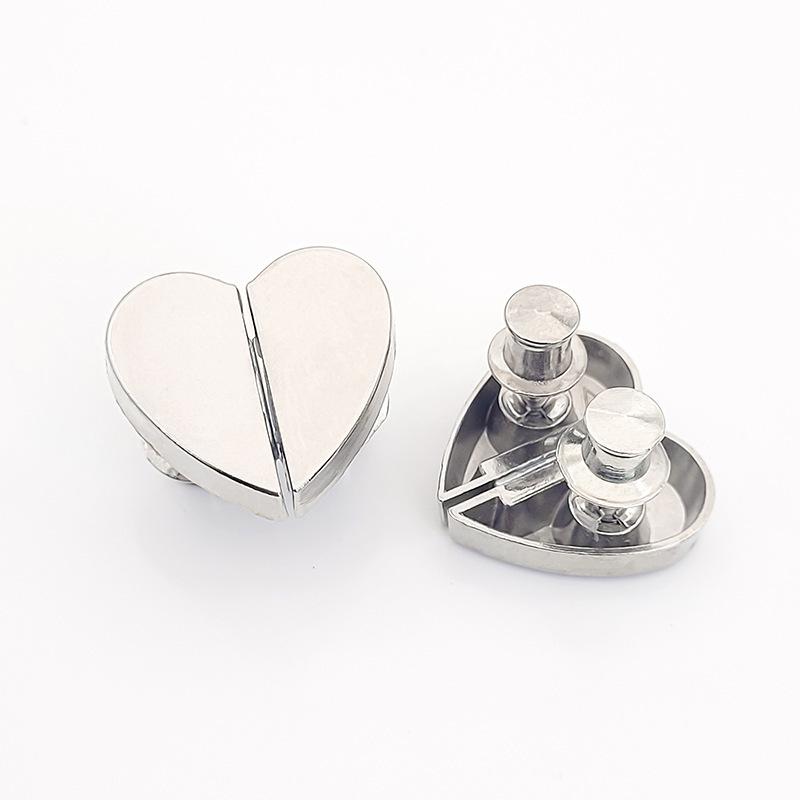 Heart-shaped Magnetic Curtain Buckle - Detachable, Nail-free, Light-blocking Metal Fixing Button