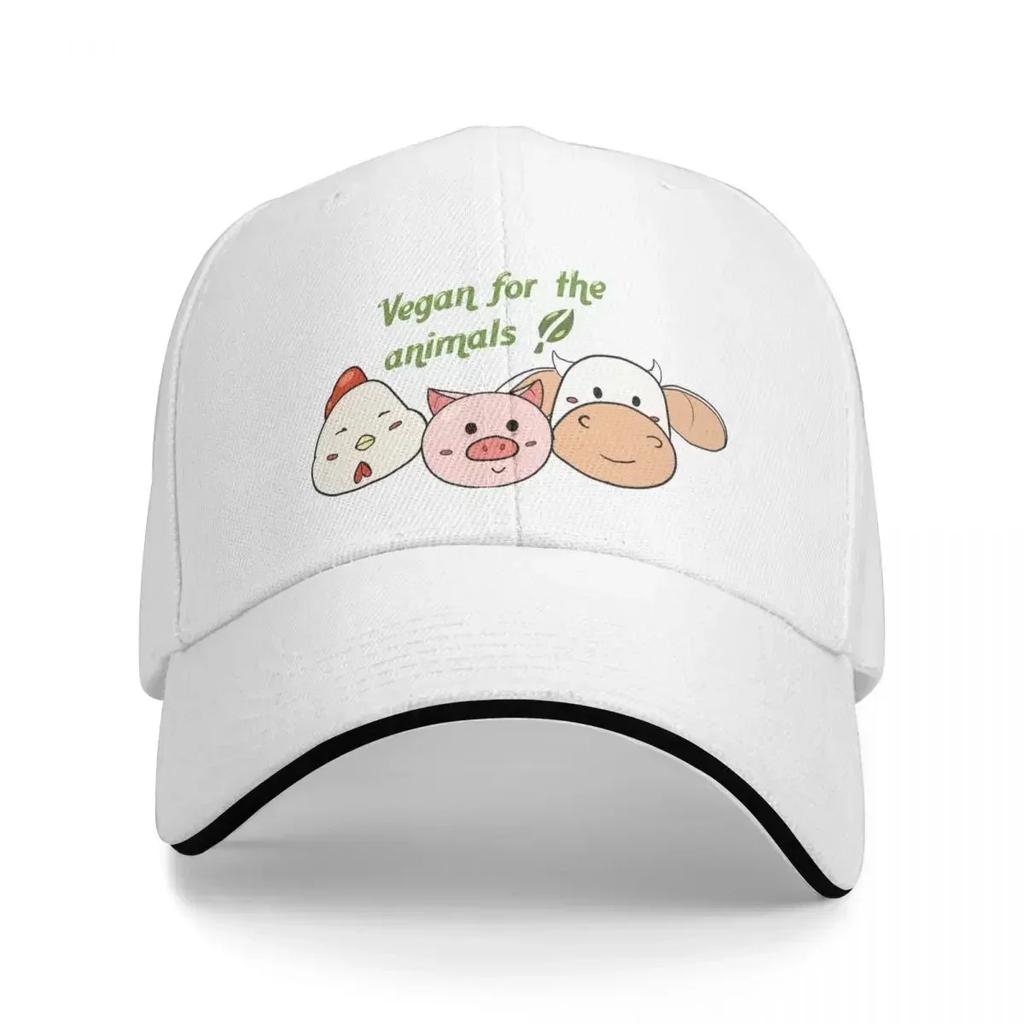 Vegan for the Animals Baseball Cap Trucker Hat Luxury Cap Big Size Hat For WoWoUnisex WoUnisexs