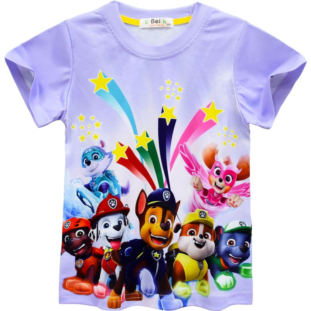 Spring Children, Cartoon Digital Printing Set, Children'S Short-Sleeved Loungewear Set 9072