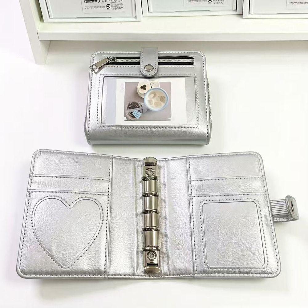PU Leather M5 Notebook 5-Ring Loose-Leaf Pocket Journal Portable Binder Notebook  Students