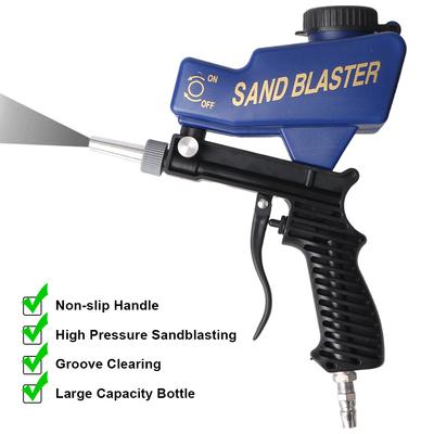 Pistola a Sabbiatura a Gravità Set Pneumatico per Sabbiatura Set Pistola a Sabbiatura Pneumatica Dispositivo per Sabbiatura Ruggine Macchina a Sabbiatura Regolabile Portatile