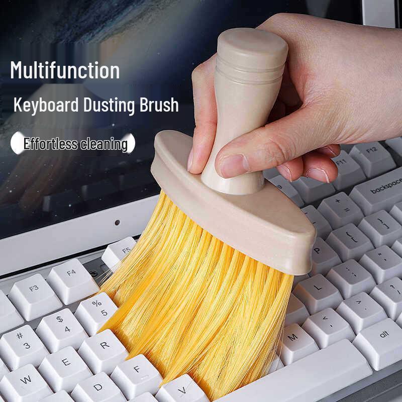 Multi-Purpose Soft Bristle Cleaning Brush for Keyboards, Car Interiors, and Vents