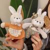 Rabbit Family Rabbit Plush Keychain Cute Fluffy Plush Rabbit Key Ring Bunny Keychain  Car Key Chain