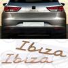 gycsn9 Metal For Ibiza Rear Badge Emblem Chrome Letter Logo Glossy Black Silver Red Accessories Sticker