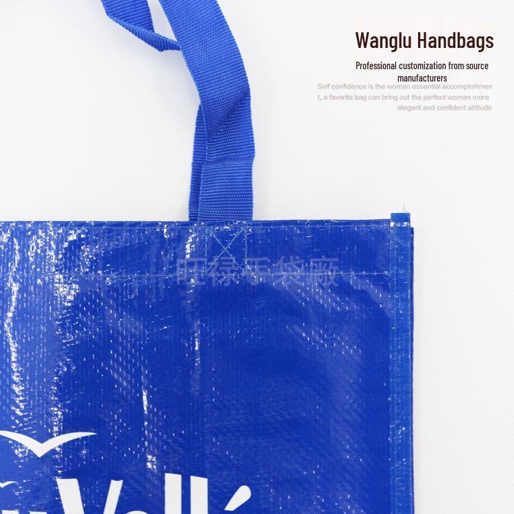 Waterproof Laminated Colorful Zipper Handbag - PP Woven Snake Skin Shopping Bag for Advertising Promotion