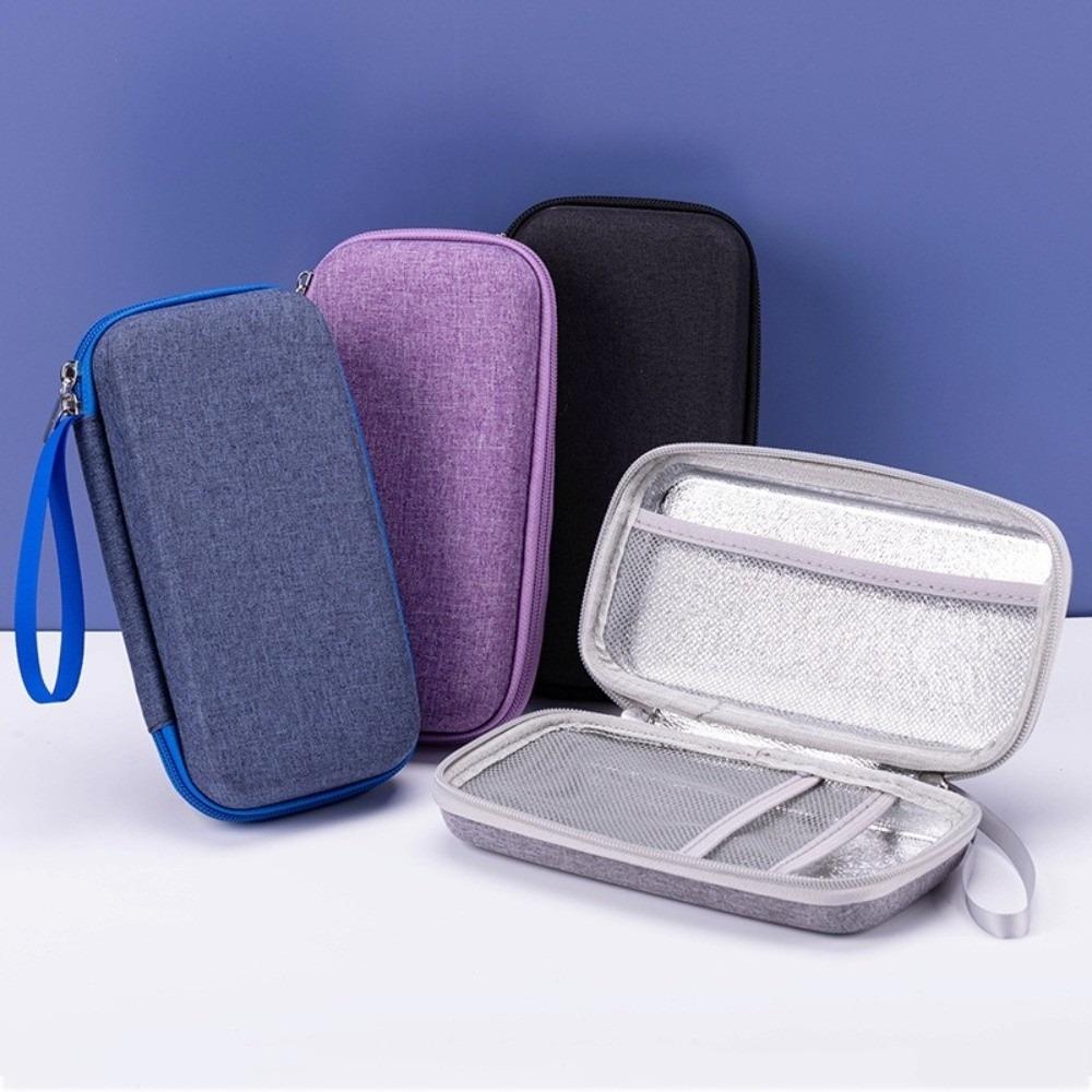 Portable Waterproof Insulin Cooling Bag Dust-proof Zipper Insulin Organizer Shockproof Medicine Storage Box Travel