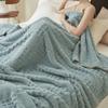 Thickened Warm Double Sided Fleece Throw Blanket Soft Flannel Jacquard for Winter Gift