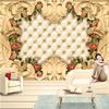 Large 3D Mural Luxury Border Soft Bag Wallpaper Rose Background Wall Fresco Wallpaper Mural