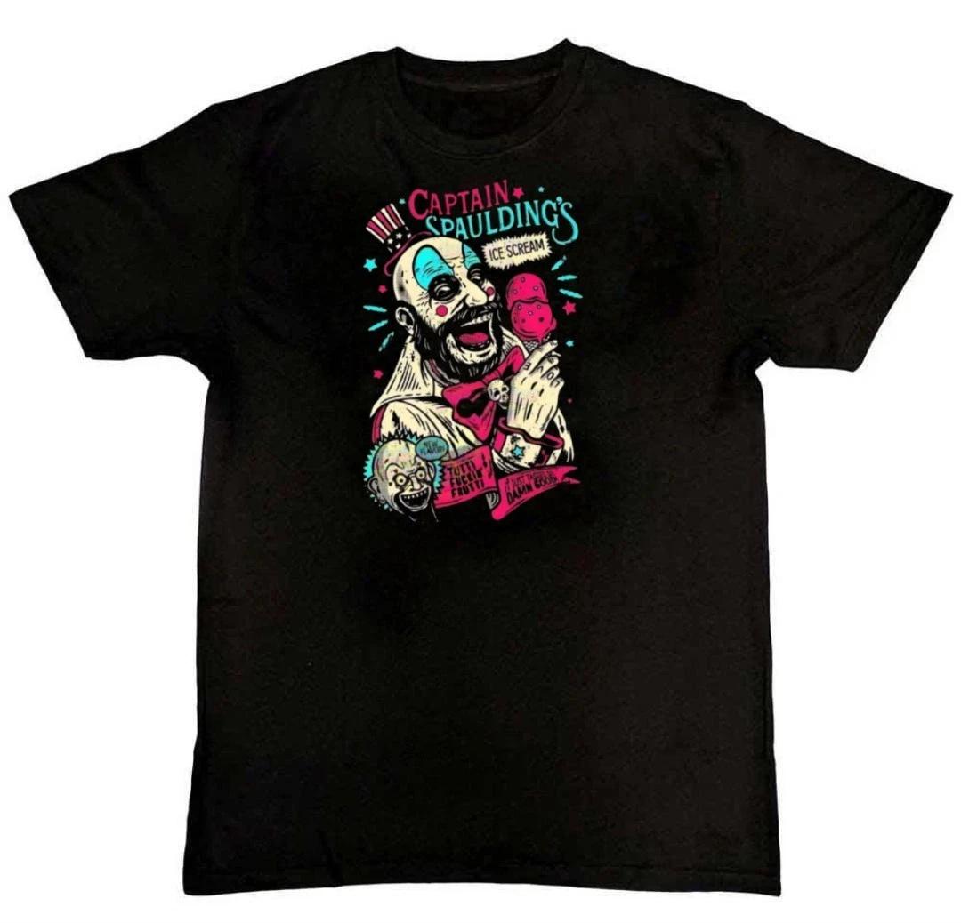 Men s and Women s T-shirts Captain Spaulding Ice Scream Graphic Print Unisex T-Shirt S M L XL 2 3 4 XL M