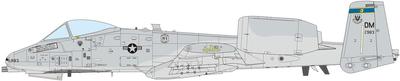 Avion d'attaque américain Thunderbolt II 354th Fighter Squadron Bulldogs avec pièces détaillées modèle en plastique Platts/Italeri 1/48 A-10C TPA-42
