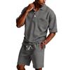 Men's Summer Hawaiian  Button Shirt Shorts Set