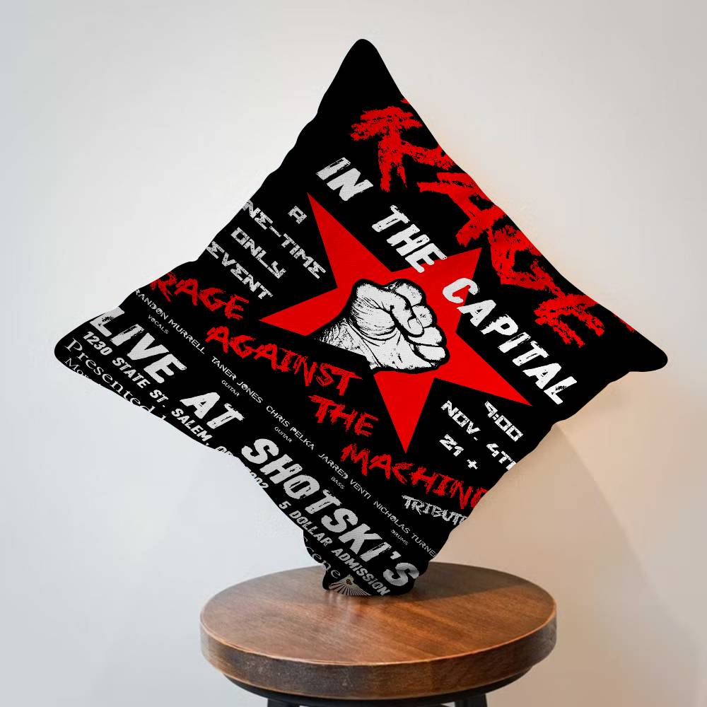 Rock Band Rage Against The Machine Classic Pillow Cover Design Cushion Cover Decor Holiday Decorati