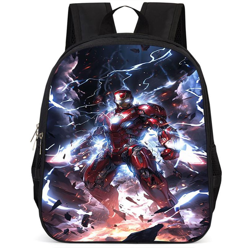 Stylowy plecak dla dzieci Iron Man 15 cali, duża pojemność, lekki, wykonany z tkaniny Oxford