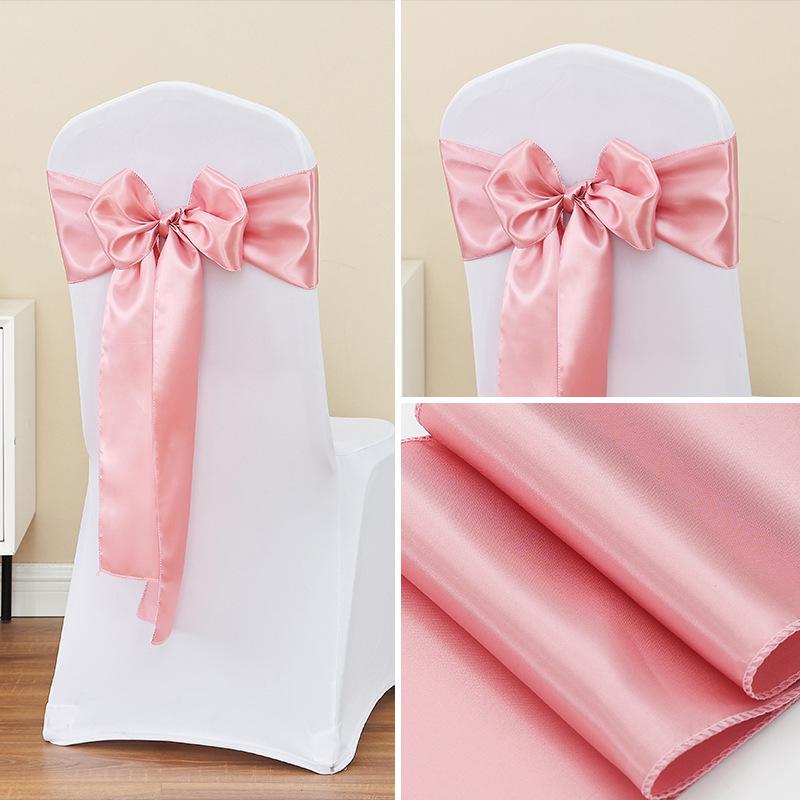 Jedwabna Wstążka Muszka Dekoracje Oparcia Krzesła na Wydarzenia Wesela Imprezy Pokrowce na Krzesła z Akcentem Kokardy Motylkowej