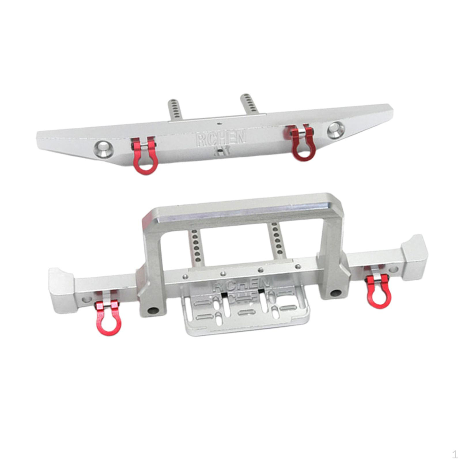 

1/10 Front and Rear Bumpers Replacement Upgrade for RC Cars Accessory Part MN999 MN222 Titanium