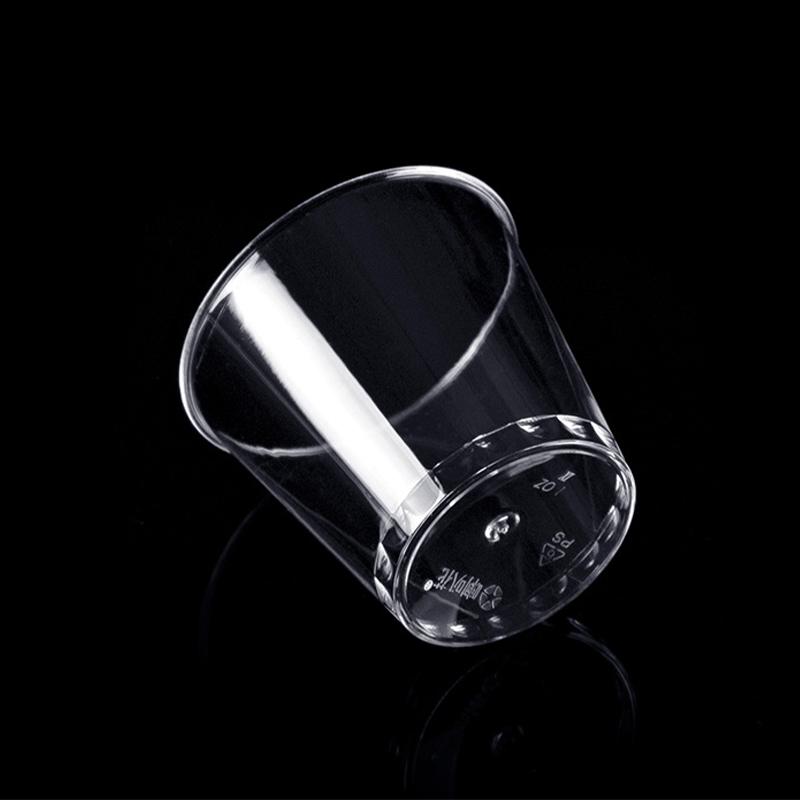 50Pcs 1OZ/30ml Disposable Clear Plastic Cup Outdoor Picnic Birthday Kitchen Party Tableware Tasting Plastic Cups for Picnic