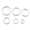 10-20Pcs 15-35mm Stainless Steel Key Rings Round Flat Line Key Ring For Key Chains Key Rings DIY Jewelry Making Accessories