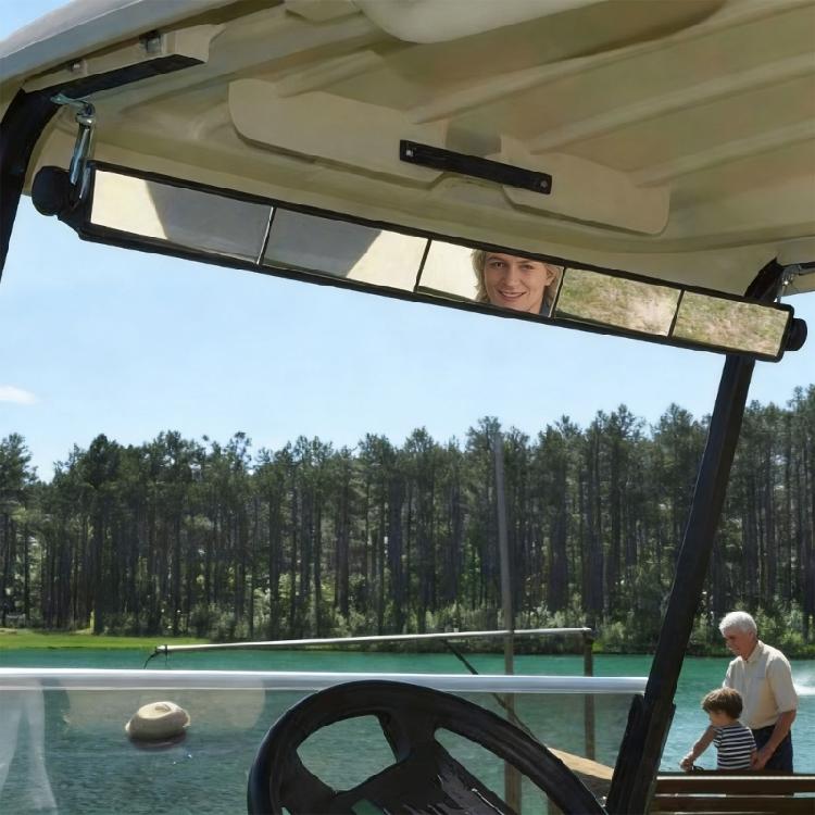 Low Reflection Adjustable Golf Cart Rear View Mirror Functions In All Conditions
