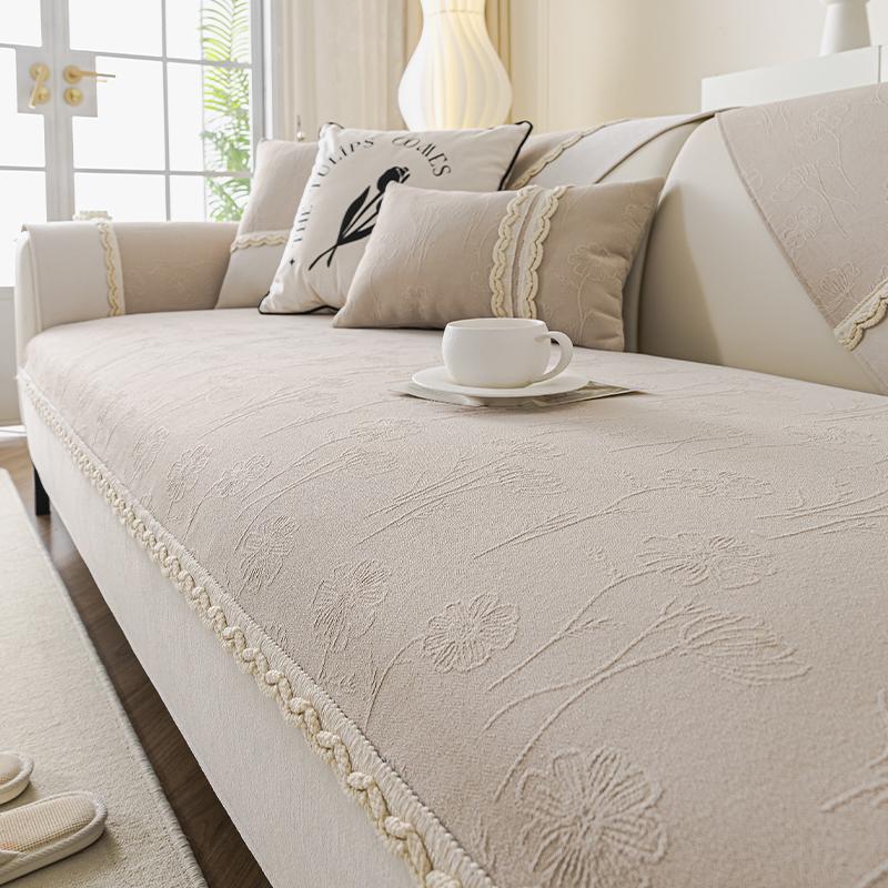 Autumn Living Room Sofa Non-slip Lacework Sofa Cushion Couch Covers Mat Slipcover Funda Sofa Mats Cojines