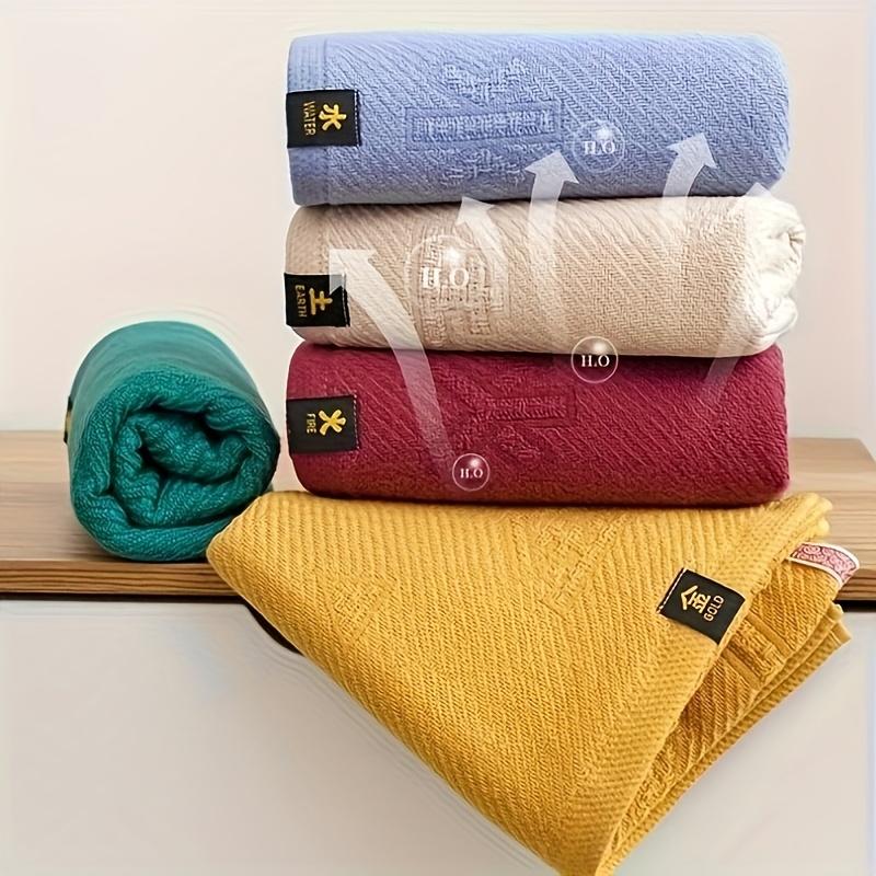 

5 шт. Золотое Дерево Вода Огонь Земля, Китайские Пять Элементов, 100% чистый Хлопок быстросохнущий, мягкий набор полотенец с китайскими элементами Подходит для умывания лица, 5pcs