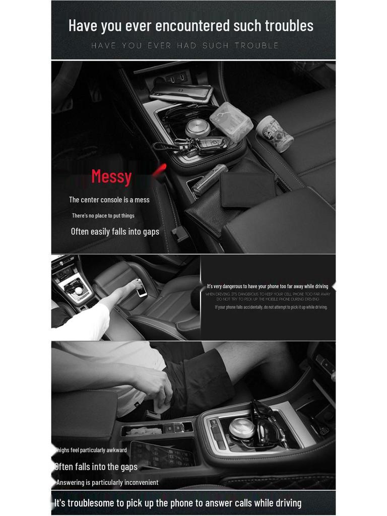 Multifunktionaler Autositz-Lücken-Organizer mit USB-Ladefunktion und Umgebungslicht