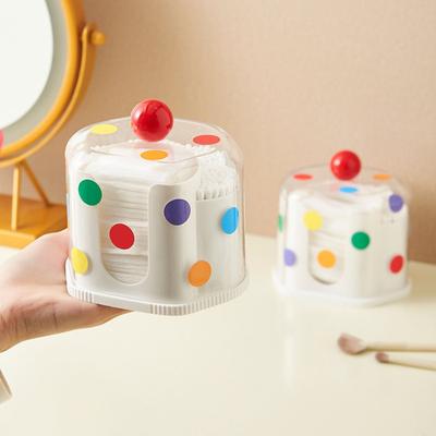 Cotton Ball Holder Cosmetic Storage Case Large Capacity Dustproof Transparent Cotton Pad Dispenser Swabs Holder