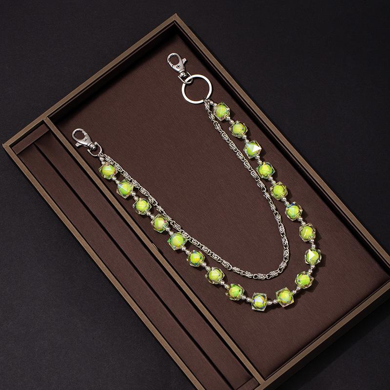 Color Dopamine Candy Color Waist Chain Macaron Color Pants Chain Trend Hip Hop Style Jeans Hanging Chain