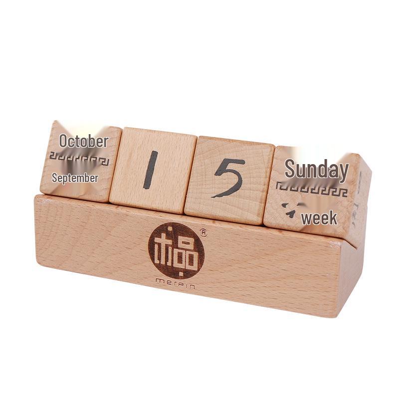 

Индивидуальный настольный календарь и украшение из бука