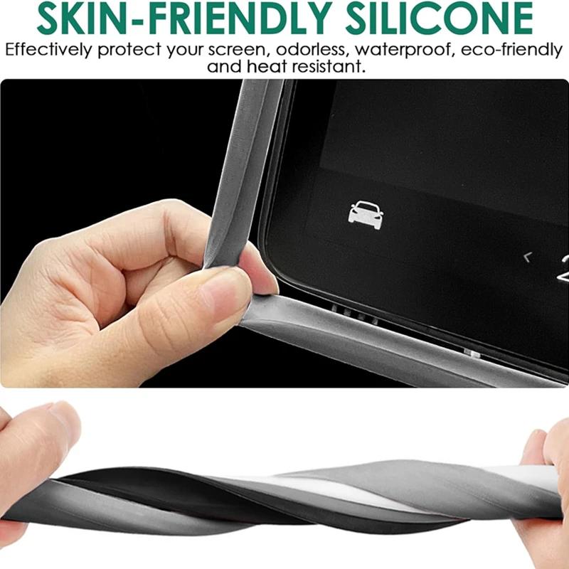Center Console Screen Protector Frame for Tesla Model Y Juniper Model 3 Highland 2025 Display Edge Protector Auto Accessories