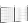 2 Piece Dog Pen Expansion Pack for 80cm High Pet Playpen with 3 Stakes, for Small and Medium Dogs