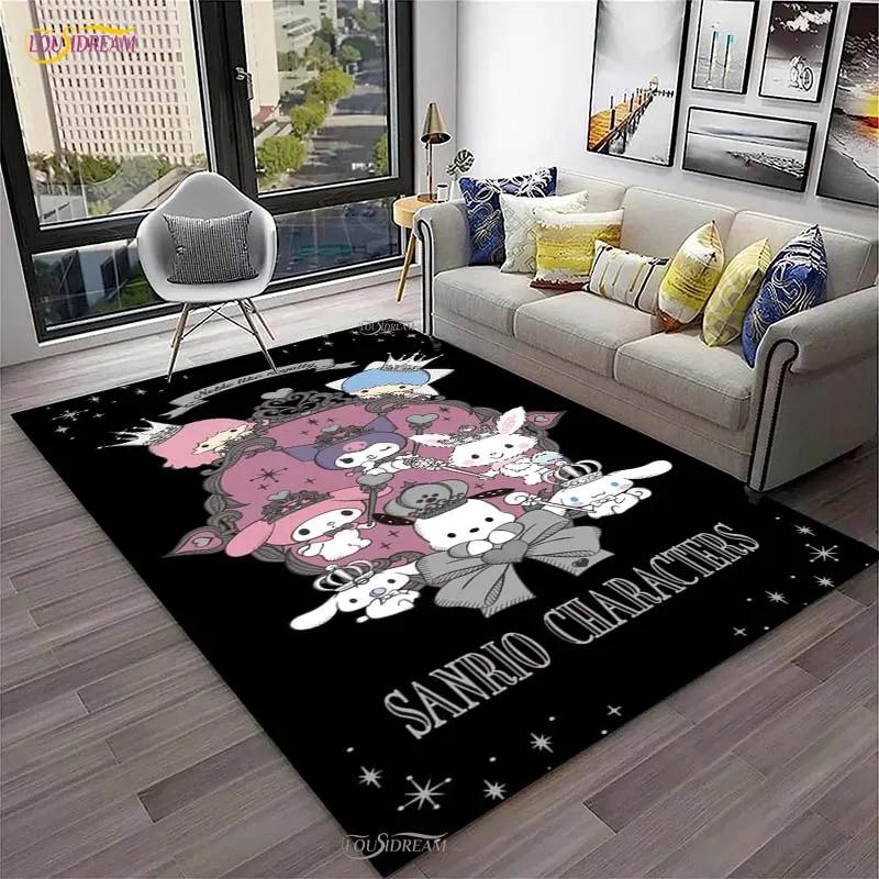 Kuromi Cartoon Anime kawaii Carpet for Living Room Bedroom Cute Rug Kitchen Door Kids Un-slip Floor Mats Alfombra Birthday gift