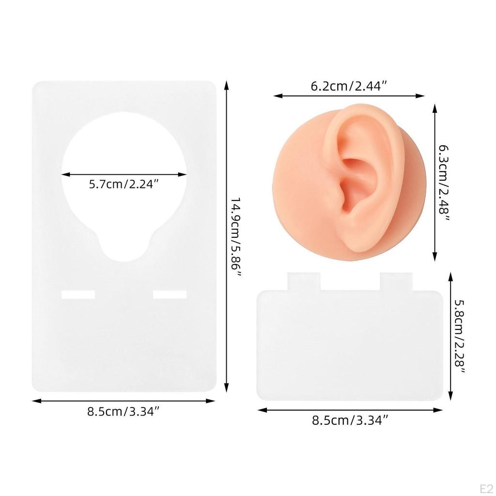 Elastyczny silikonowy model ucha do ćwiczenia przekłuwania i nauczania