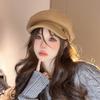 New Autumn and Winter Octagonal Hat Korean Versatile Duck Tongue Beret British Style Baby Hat Women