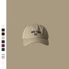 Female Baseball Cap Embroidered Soft Top Showing White Face with Small Navy Blue Baseball Cap for Women