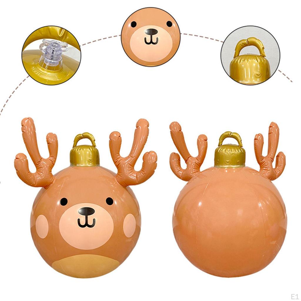 Inflatable Christmas Ball Hanging Ornaments, Xmas Decor, Reindeer Ball,