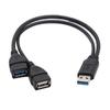 USB3.0 Adapter USB3.0 To 2USB2.0 Converter Extension Charging and Single Data Transfer USB Splitter Adapter