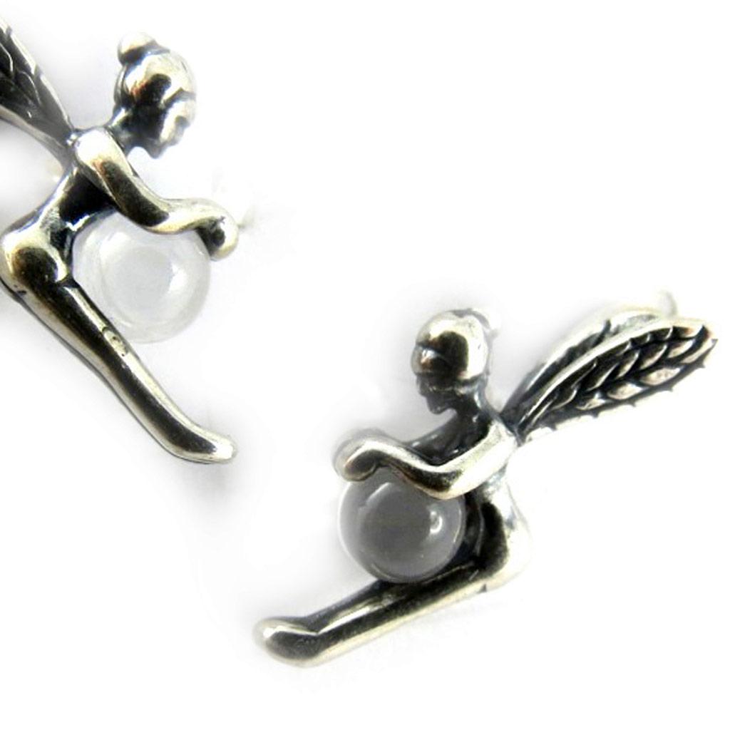 Les Trésors De Lily [C5755] - Silberohrringe 'Tinkerbell' Silber Bergkristall - 10x15 mm